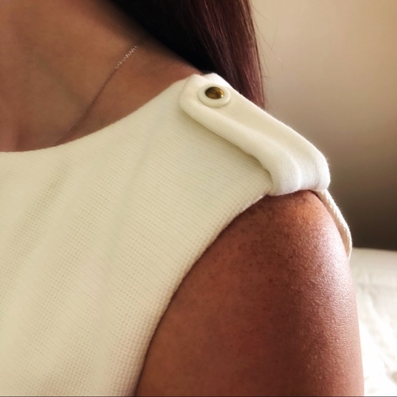 RARE Tory Burch Chic Crisp White Pocket Mini Dress - Picture 5 of 6